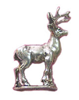 Dollhouse Miniature Deer Statue Sterling 3/4 In High